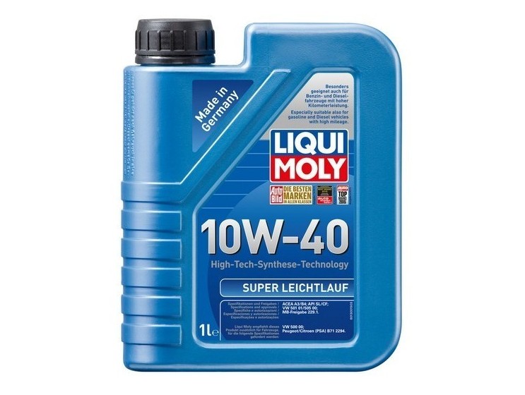 Масло моторное 10W40 п/синт. Leichtlauf MoS2 A3/B4 CF/SL (1л) (LIQUI-MOLY) фото 1