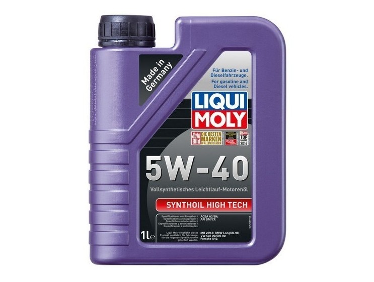 Масло моторное 5W40 синт. Synthoil High Tech A3/B4 CF/SM (1л) (LIQUI-MOLY) фото 1