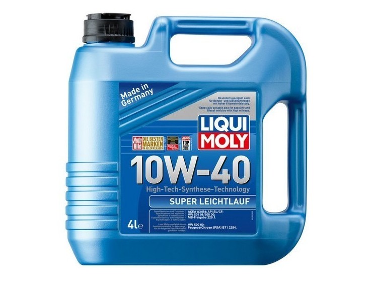 Масло моторное 10W40 п/синт. Leichtlauf MoS2 A3/B4 CF/SL (4л) (LIQUI-MOLY) фото 1