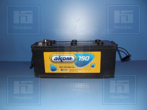 Аккумулятор 6СТ- 190 AKOM п.п. (пусковой ток 1200А) D5 (AKOM)