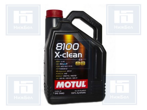 Масло моторное 5W40 синт. 8100 X-clean gen2 C3 SN/CF (5л) (Motul) фото 1