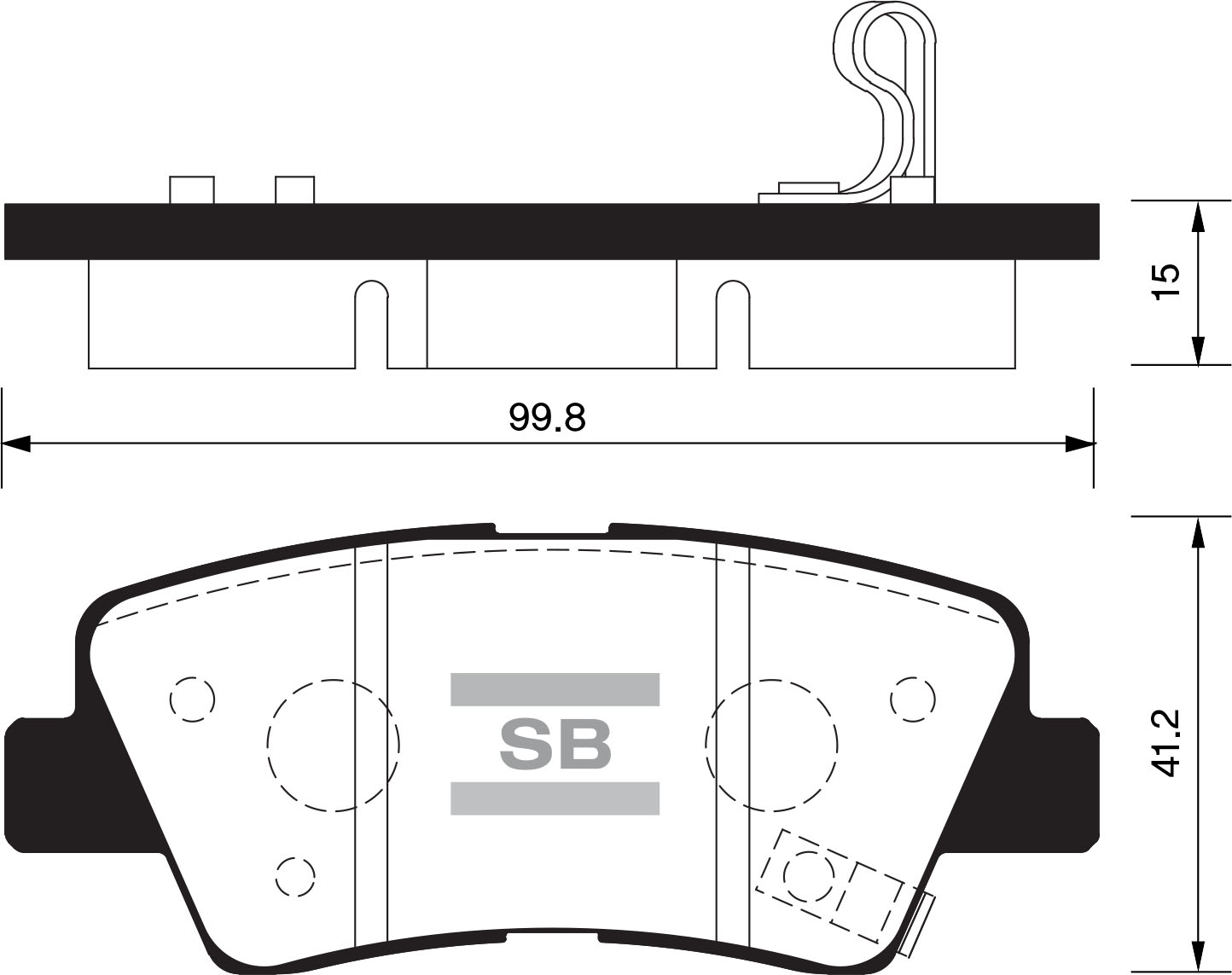 Колодки тоpмозные задние HYUNDAI SONATA NF 2.0 фото 1