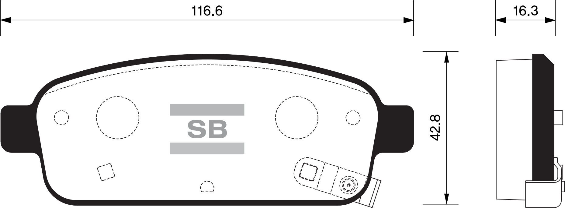 Колодки тормозные CHEVROLET CRUZE 09-/ORLANDO 11-/OPEL ASTRA J 10- задние фото 1