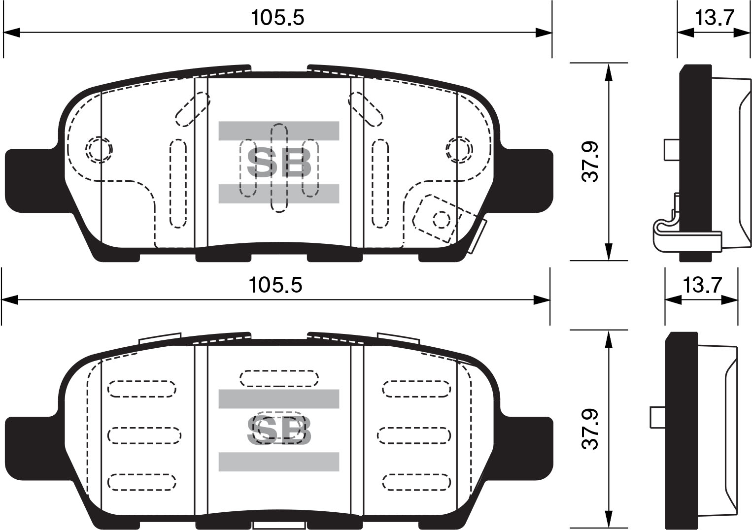 Колодки тоpм.зад. NISSAN X-TRAIL/QASHQAI/TIIDA/INFINITI FX/RENAULT KOLEOS фото 1