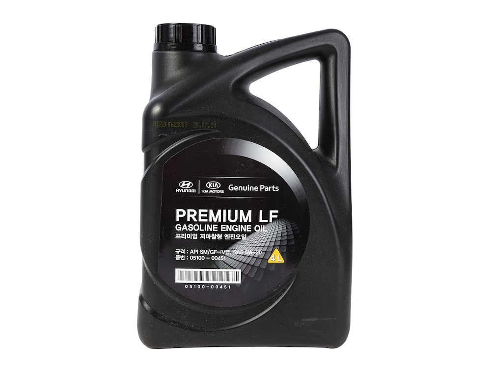 Масло моторное 5W20 синт. Premium LF Gasoline GF-4/SM (4л) (HYUNDAI) фото 1