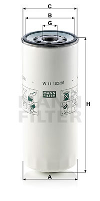 Фильтр масляный ЯМЗ-650 (резьбовой)  W11102/36 MANN