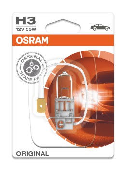 Лампа галоген.H3 12 V 55 W (PК22s) (блистер 1шт.) (Osram) фото 1