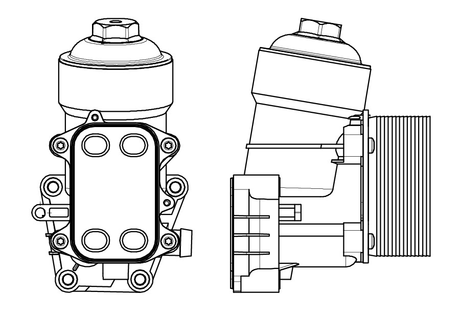 Радиатор масл. в сборе (теплообменник) для а/м VW Tiguan (08-) 1.6TDi/2.0TDi (LOс 1809) фото 1