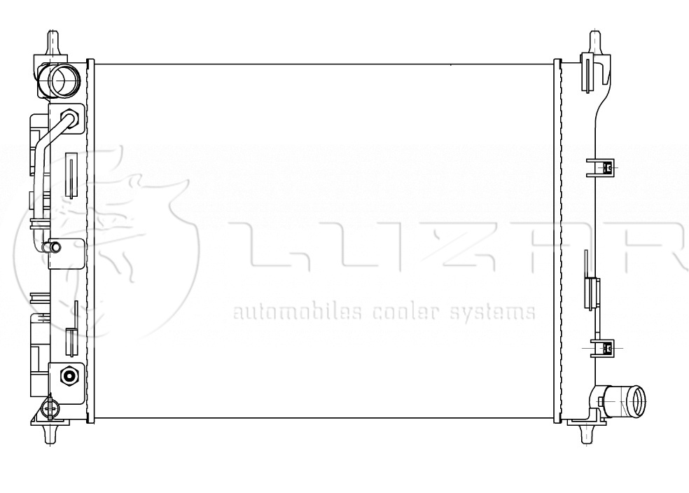 Радиатор охл. для а/м Hyundai Solaris II/Kia Rio V (17-) AT (LRc 081L5)//// фото 1
