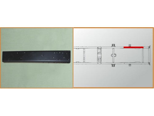Усилитель рамы 3302 №4 под амортизатор задн. правый (4мм) L-730мм фото 1