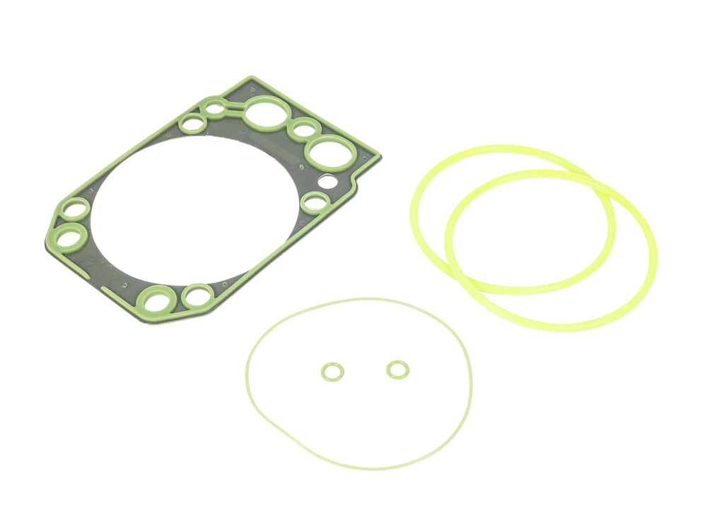 Комплект РТИ КАМАЗ Евро под головку и гильзу (на 1 цил) зелен силикон (ПТП) фото 1