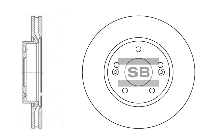 SD1036_диск тормозной передний!\ Hyundai Tuscon 2.0/2.7/2.0D 04&gt; фото 1