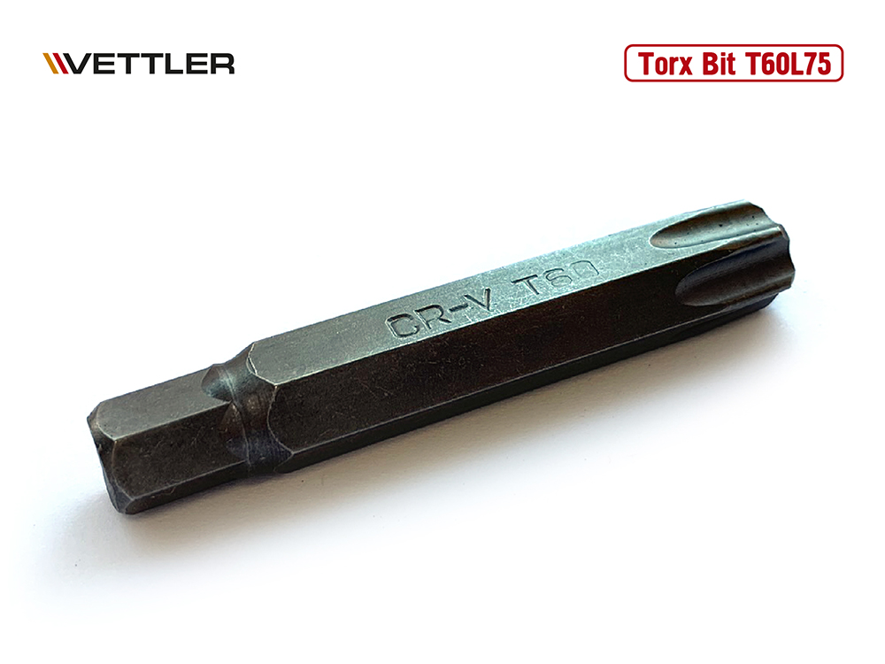 Бита вставка TORX T60 3/8&quot; 75мм VETTLER фото 1