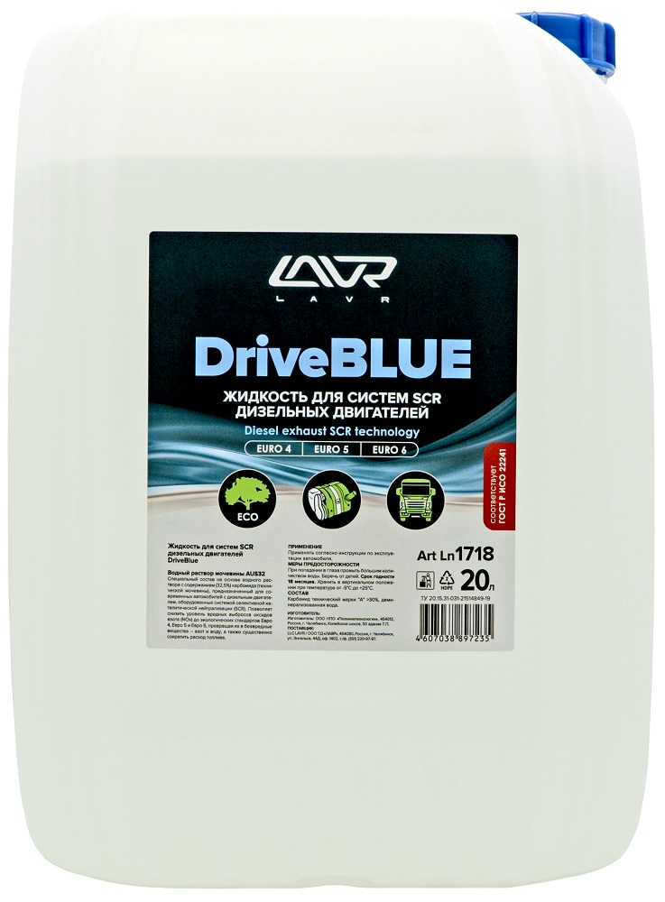 Жидкость для систем SCR диз.дв (мочевина) &quot;DriveBLUE LAVR Diesel&quot; (20л.)
