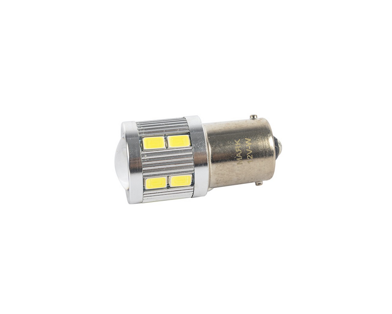 Лампа светодиодная 12 V T25-12 SMD + 1SMD (5730) BAY15D 9W WHITE LENS 360° ULTRA (МАЯК)!!!! фото 1