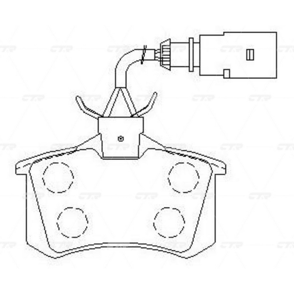 Колодки тормозные AUDI 96-/CITROEN 99-/RENAULT 98-/PEUGEOT 00-/VW 95- задние &quot;CTR&quot; фото 1