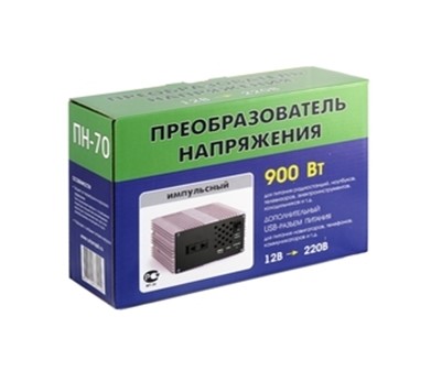 Преобразов. напряжения Вымпел ПН-70 (12-220В, 900 Вт, USB)