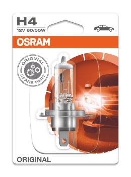 Лампа галоген.H4 12 V 60/55 W (P43t) (блистер 1 шт.) (Osram) фото 1