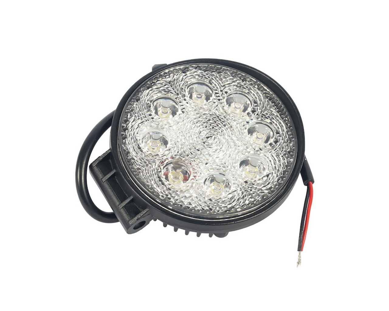 Фара светодиодная MK2009 (рабочий свет,кругл. мет. корп. 9 LED, 24W) WHITE (МАЯК) фото 1