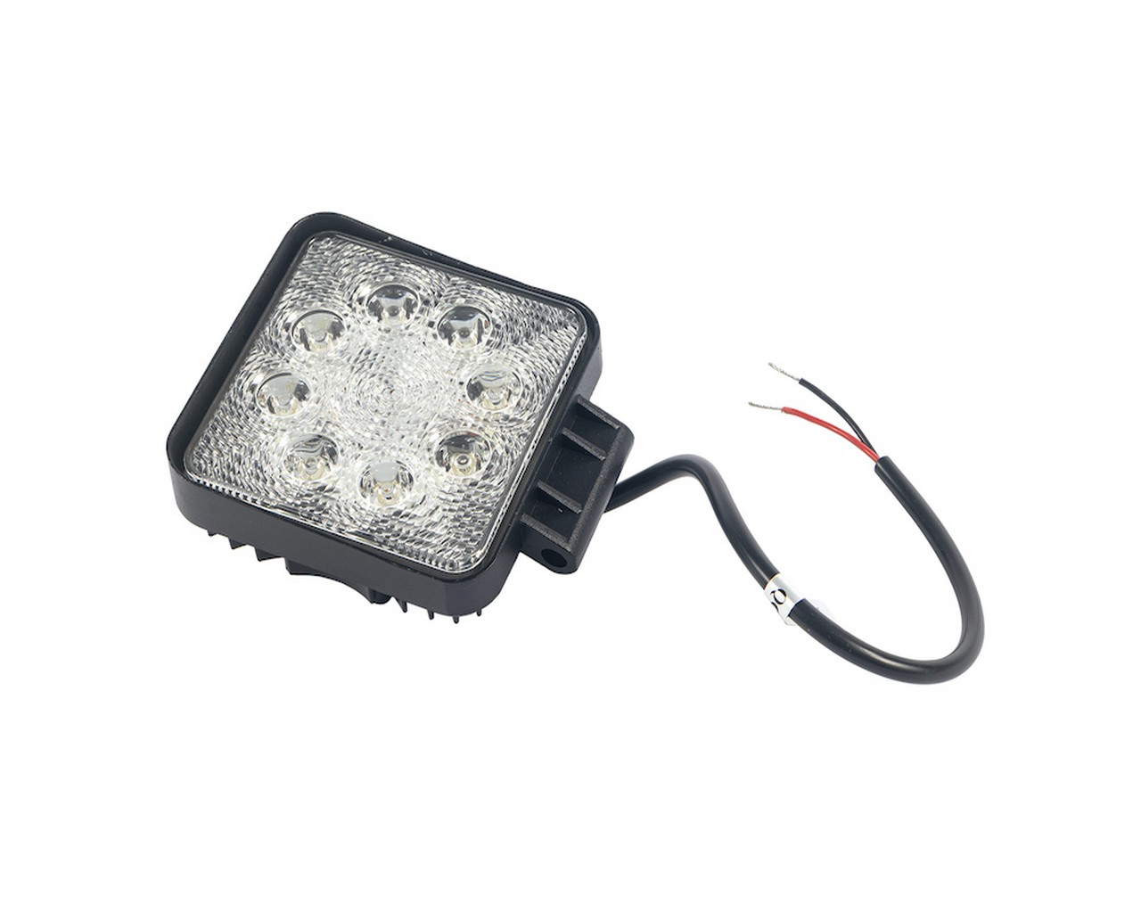 Фара светодиодная MK2010 (рабочий свет,кв. мет. корп. 8 LED по кругу, 24W) BLACK (МАЯК) фото 1