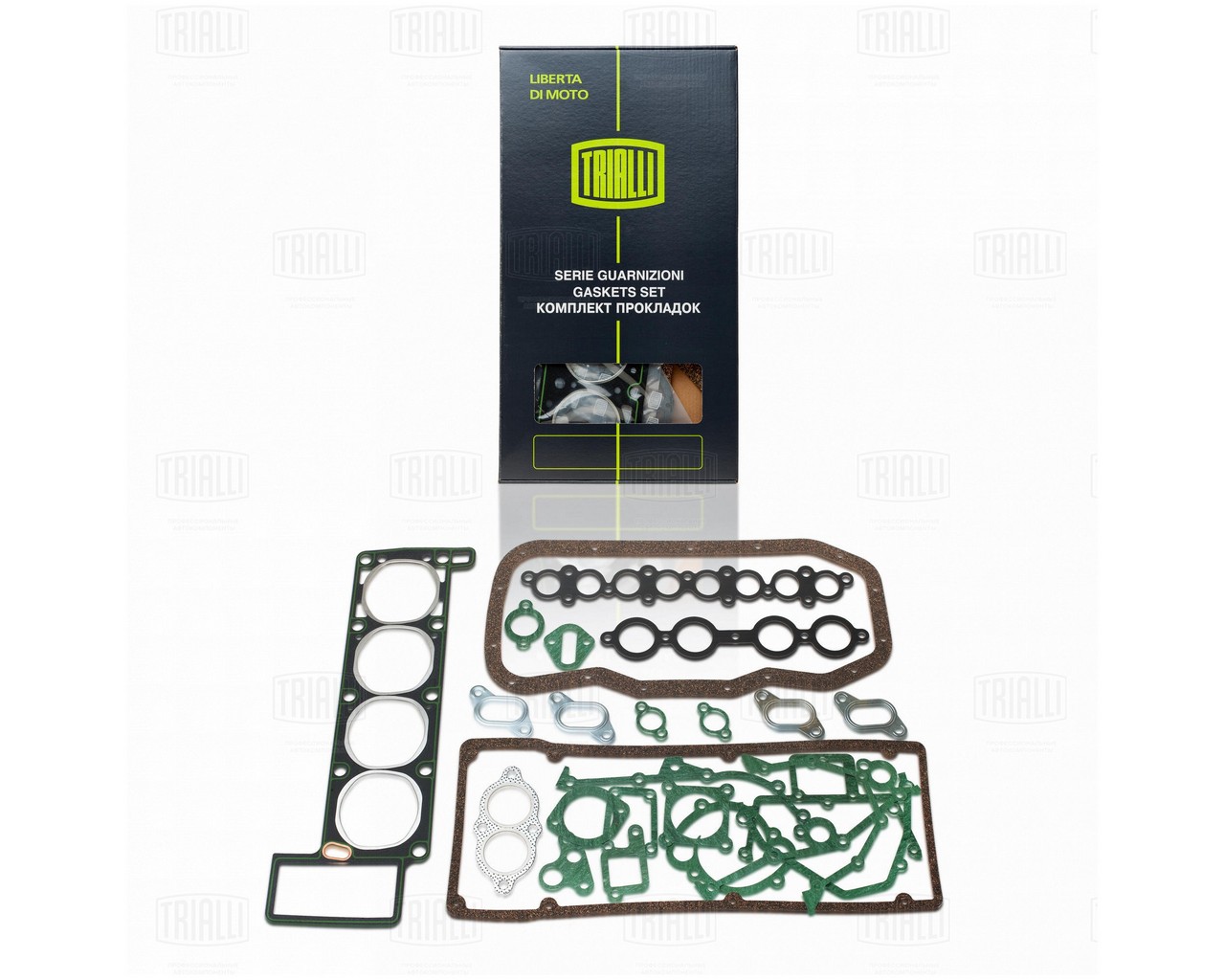 Прокладки двигателя 406 (к-т) (паронит) (TRIALLI) фото 1