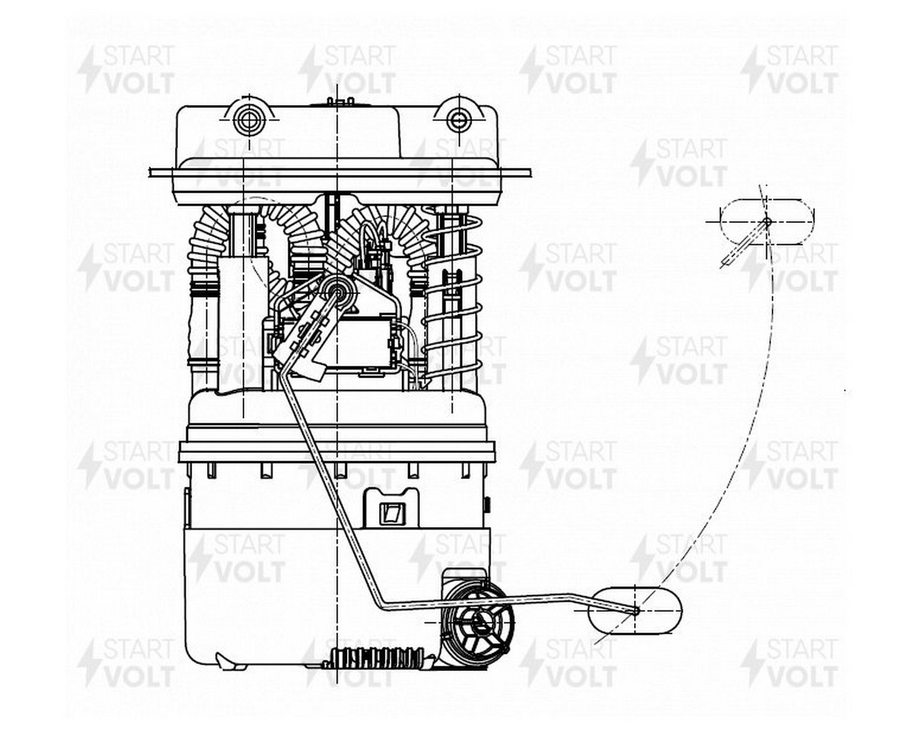 Модуль топливного насоса для а/м Renault Duster (10-)/Kaptur (16-) 2.0i (SFM 0916) фото 1