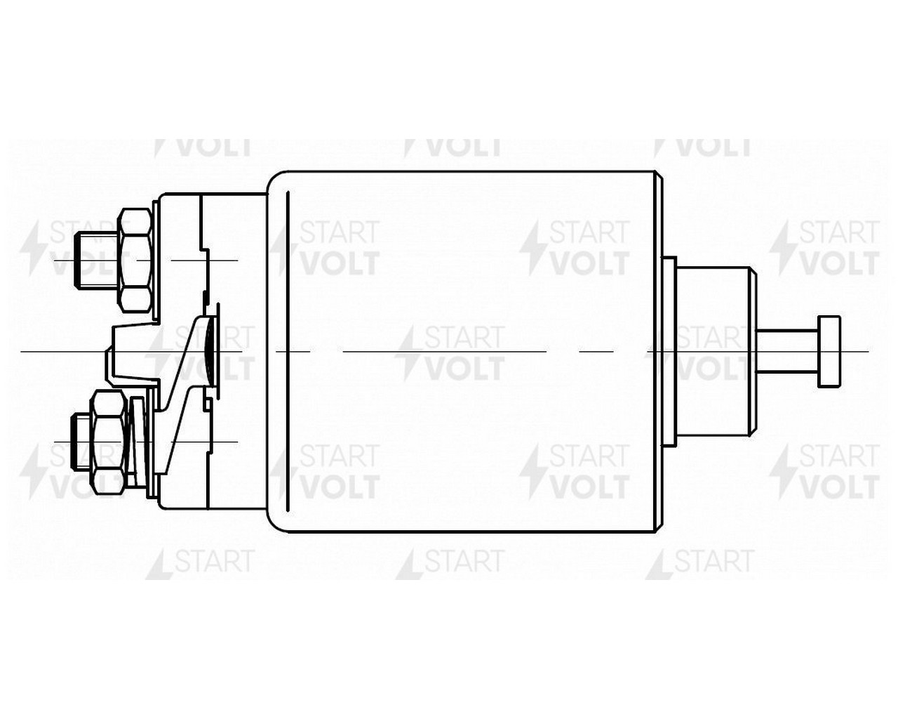 Реле втягивающее стартера для а/м Dodge Neon (99-) 2.0i/Chrysler PT Cruiser (00-) 2.4i (VSR 0304) фото 1