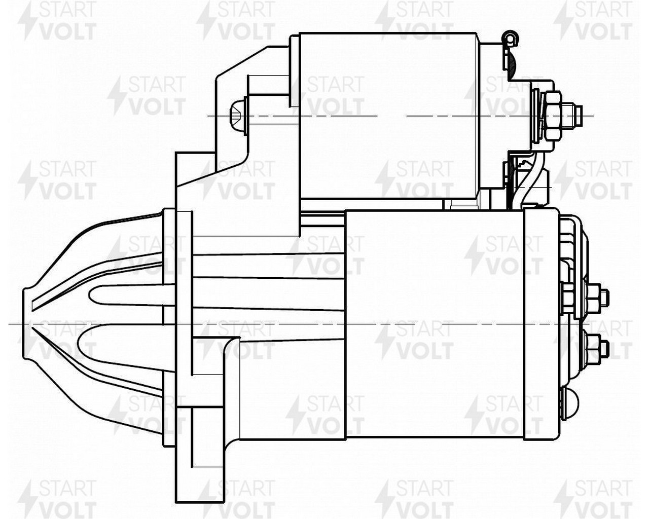 Стартер для а/м Mazda 3 BL (08-) 1.6i 1,2кВт (LSt 2504) фото 1